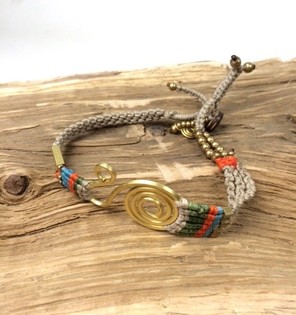 Handmade Originals Ibiza armband Taupe (1 stk)
