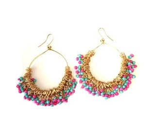 EYRNALOKKAR FUCHSIA TURQUOISE (1 stk)