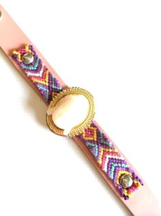 L&uacute;xus Armband &iacute; Ibiza-St&iacute;l Bleikt B&uacute;dda (1 stk.)