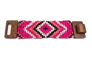 Aztek Tr&eacute;armband me&eth; Sylgju Fuchsia (1 stk)