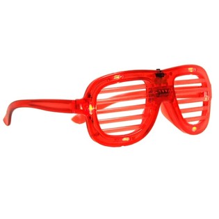 SHUTTER SHADES Gleraugu me&eth; LED-lj&oacute;sum - Litur: Rau&eth;ur (12 stk.)