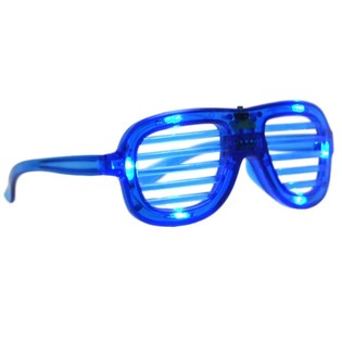 SHUTTER SHADES GLERAUGU MEÐ LJÓSUM - BLÁ (12 stk.)