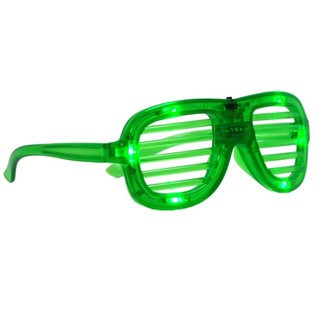 SHUTTER SHADES GLERAUGU MEÐ LED LÝSINGU - LITUR: GRÆNN (12 stk.)