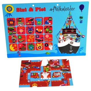 Sinterklaas & Piet Ni&eth;urtalningardagatal - M&oacute;del 2 (9 stk.)