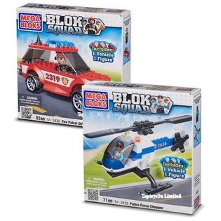 MEGA BLOKS - SLÖKKVILIÐS-SUV OG LÖGREGLUÞYRLA (2 stk.)