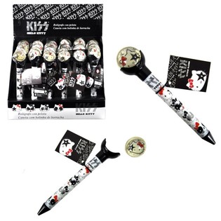 HELLO KITTY - 2 &Iacute; 1 SKOPPARABOLTI OG K&Ugrave;LUPENNI - SVARTUR (24 stk.)