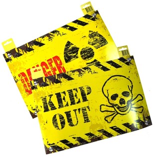 SKREYTINGAR HUR&ETH;ARSKILTI - "DANGER" / "KEEP OUT" (12 stk.)