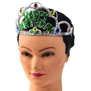HAPPY BIRTHDAY k&oacute;r&oacute;na - M&oacute;del 3 (12 stk.)