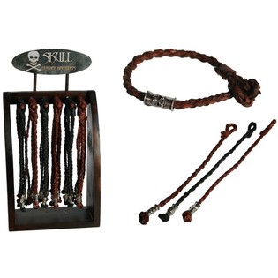 Fl&eacute;ttu&eth; le&eth;urarmb&ouml;nd &bdquo;Skull&ldquo; &aacute; vi&eth;arstandi (96 stk.)