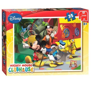 Jumbo Disney Mickey Mouse Clubhouse &Aacute; fer&eth;alagi p&uacute;sluspil 35 bitar (3 stk.)