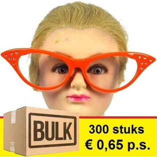 ***HEILSSALUTILBOÐ*** STÓR APELSÍNUGUL VEISLUGLERAUGU (300 stk.)