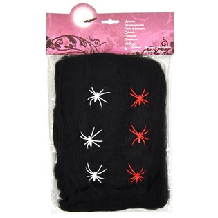 Svartur K&oacute;ngul&oacute;arvefur Halloween 100g me&eth; 6 K&oacute;ngul&oacute;m (6 stk.)