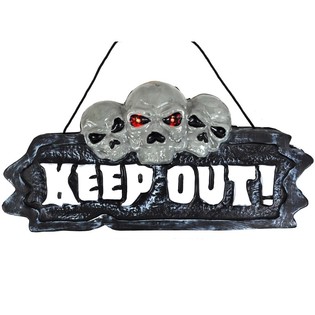 HALLOWEEN SKREYTINGARSKILTI ME&ETH; LJ&Oacute;SI OG HLJ&Oacute;&ETH;I (2 stk.)