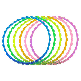 6 stykki Rifflu&eth; Armb&ouml;nd &iacute; Bj&ouml;rtum Litum (6 stk &iacute; pakka)