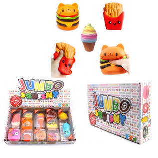 JUMBO Squishies &iacute; S&yacute;ningarkassa (12 stk.) - Ilmandi Stressboltar