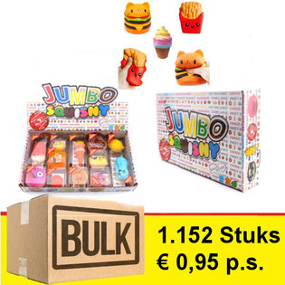 MEGA BULK TILBO&ETH; - JUMBO SQUISNY &iacute; DISPLAY (1.152 stk.)