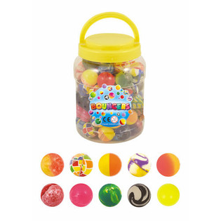 Skoppboltar Mix Design &Oslash;3,5 cm &iacute; Krukkunni (72 stk.)