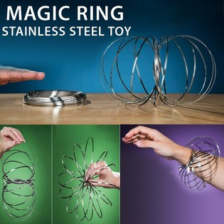 T&ouml;frahringir / Flow Rings - Kinetic 3D - SILFUR | &Aacute; SPJALDI (12 stk.)