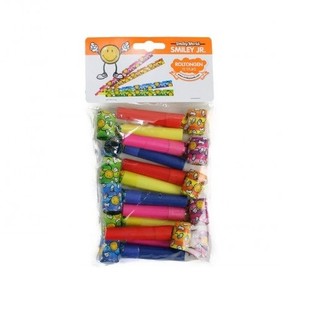 12 STYKKI SMILEY FLAUTUR (12 SETT)
