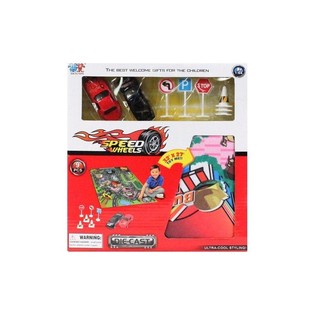 DIE CAST B&Iacute;LASETT ME&ETH; LEIKTEPPI (6 stk.)