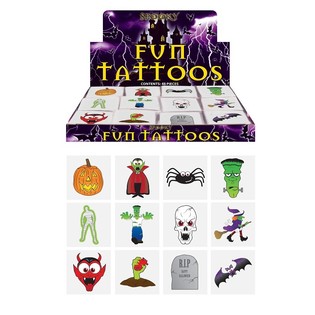 Fun Tattoos &ndash; Halloween t&yacute;pa (48 pakkar x 12 stk)