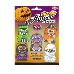 HALLOWEEN 5x &Oacute;HUGALAGAR FINGRABR&Uacute;&ETH;UR &Aacute; SPJALDI (48 stk)