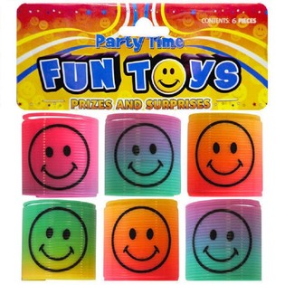 6 STYKKI MINI SMILEY GORMAR &Oslash;3.5 CM &Iacute; POKI (6 POKAR)