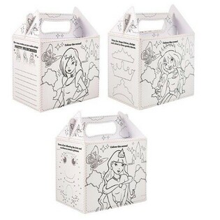 Matarbox &bdquo;Prinsessur&ldquo; til a&eth; lita sj&aacute;lf - 14 x 9.5 x 18 cm (24 stk.)
