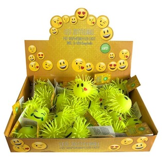 Lýsandi Smiley Puffer Boltar í Sýningarkassa (12 stk.)