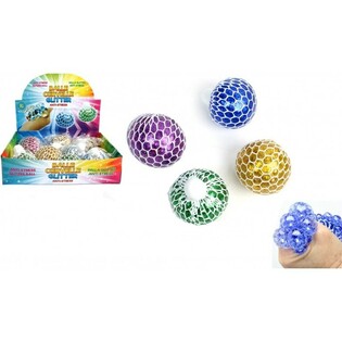 SQUISHY BOLTI &ndash; BLANDA&ETH;IR GLITURLITIR &Iacute; DISPLAYI (12 stk.)