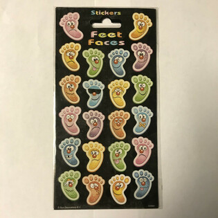 L&Iacute;MMI&ETH;AR: Vrolijke Voeten / Feet Faces, 20 x 10 cm (10 stk.)