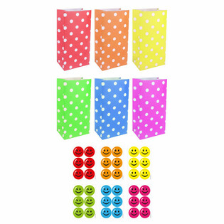 Papp&iacute;rspokar fyrir Gj&ouml;f me&eth; Smiley L&iacute;mmi&eth;um - Mix (72 stk)