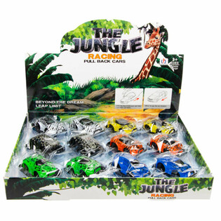 PULL BACK JUNGLE B&Iacute;LAR &Iacute; DISPLAY (12 stykki)