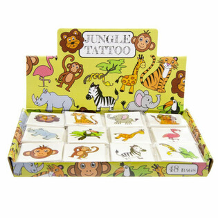 Skemmtileg h&uacute;&eth;fl&uacute;r - Jungle Animals Display (48 pakkar)