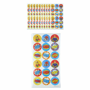 FUN STICKERS - OFURHETJUR 18 L&Iacute;MI&ETH;AR &Aacute; S&Iacute;&ETH;U (10 stk.)