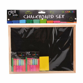 CREA KIDS Kr&iacute;tart&ouml;flu sett 29x21CM me&eth; kr&iacute;t og svampi (12 stk.)