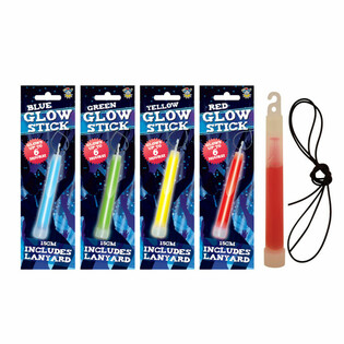 Glow Stick Breaklight - 15 cm me&eth; sn&uacute;ru - Litablanda &iacute; s&yacute;ningarkassa (12 stk.)