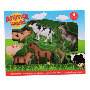 ANIMAL WORLD - LEIKSETT ME&ETH; 6 B&Uacute;ST&Ouml;R&ETH;ARD&Yacute;RALEIKF&Ouml;NGUM (1 stk.)
