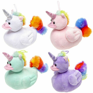 PLUSH UNIDUCKZ - EINHYRNINGA&Ouml;ND - BLANDA&ETH;IR LITIR - 12x24x17 CM (8 stk.)
