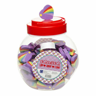 Regnbogahjarta strokle&eth;ur &iacute; kr&uacute;s (100 stk.)