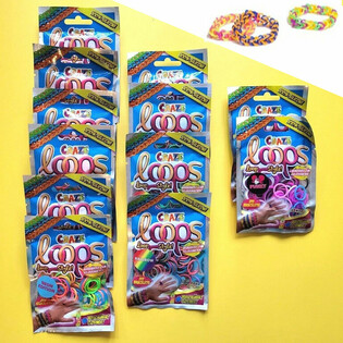 CRAZE LOOPS LOOM - BLINDBAGS - &Iacute; S&Yacute;NINGARKASSA (12 stykki)