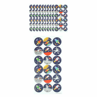 FUN STICKERS - GEIMUR / GEIMFER&ETH;AL&Iacute;MMI&ETH;AR - 18 L&Iacute;MMI&ETH;AR &Aacute; HVERJU BLA&ETH;I (10 stk.)