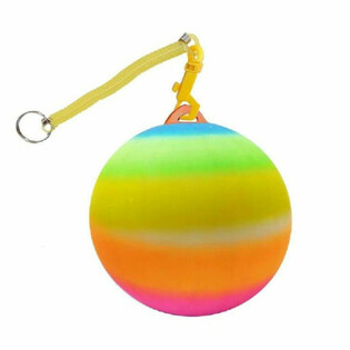 Regnbogabolti me&eth; bandi / Bungee-bolti &Oslash;23 cm (10 stk.)