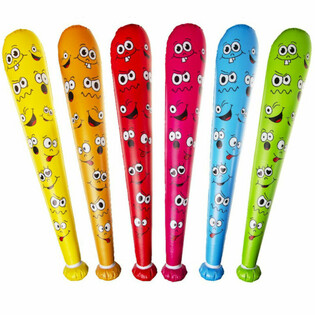 St&oacute;r uppbl&aacute;sanleg Smiley-kylfa - 85cm