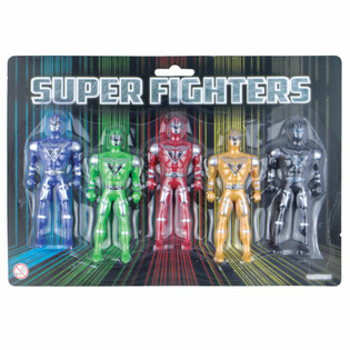 SUPER FIGHTERS - 5 Bardagaf&iacute;g&uacute;rur &aacute; Spjaldi (6 stk.)