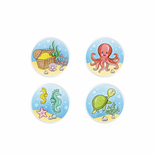 MIX SEA LIFE / SJÁVARDÝR - SKOPPARABOLLAR Ø3.3 cm (100 stk.)