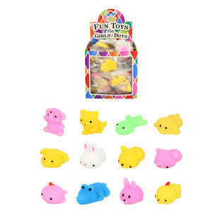 Squishy d&yacute;r fyrir lukkupott - &Iacute; s&yacute;ningarkassa (96 stk.)