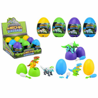 St&oacute;rt Dino Egg Byggingarsett - S&yacute;ningarkassi (9 stykki)