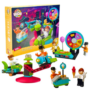 KIDS BRICKS FUN PARK - KUBBASETT - 130 HLUTIR (1 stk.)