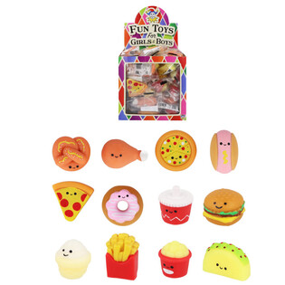 Lukkupotts Squishy - Skyndibitaf&iacute;g&uacute;rur &iacute; s&yacute;ningarkassa (60 stk.)